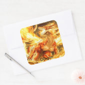 adesivo de dragão スクエアシール (封筒)