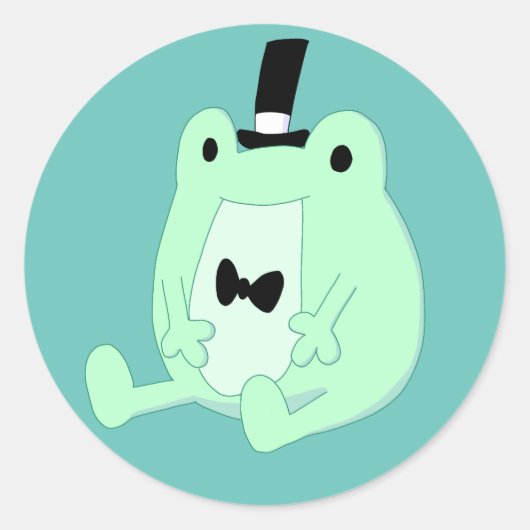 Adesivo de sapo ラウンドシール (正面)