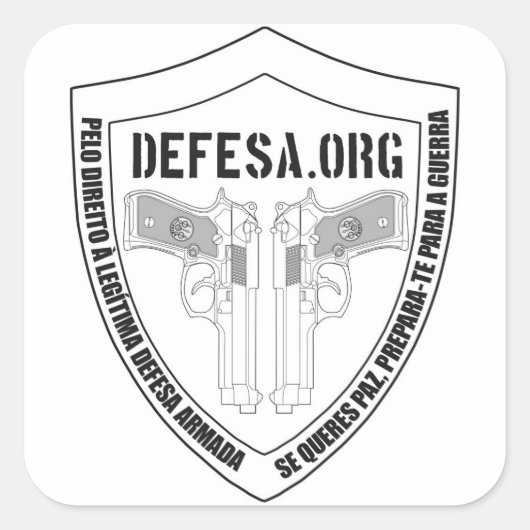 Adesivo DEFESA.ORG Logo スクエアシール (正面)