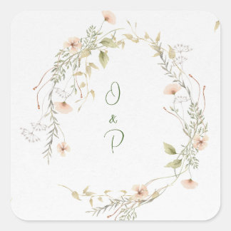 Adesivo Delicated Flowers スクエアシール