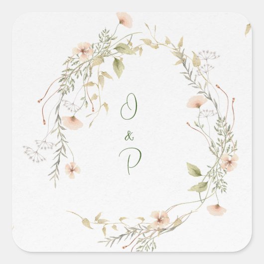 Adesivo Delicated Flowers スクエアシール (正面)