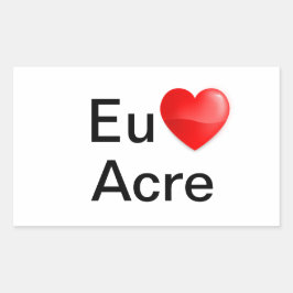 Adesivo eu amo Acre 長方形シール