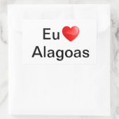 Adesivo eu amo Alagoas 長方形シール (バッグ)