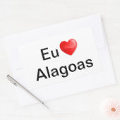 Adesivo eu amo Alagoas 長方形シール (封筒)