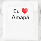 Adesivo eu amo Amapá 長方形シール (バッグ)