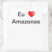 Adesivo eu amo Amazonas 長方形シール (バッグ)