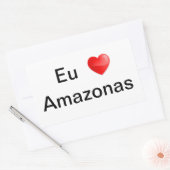 Adesivo eu amo Amazonas 長方形シール (封筒)