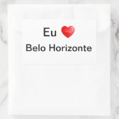 Adesivo eu amo Belo Horizonte 長方形シール (バッグ)