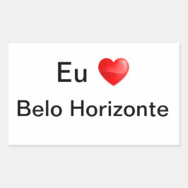 Adesivo eu amo Belo Horizonte 長方形シール