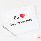Adesivo eu amo Belo Horizonte 長方形シール (封筒)