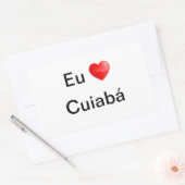 Adesivo eu amo Cuiabá 長方形シール (封筒)