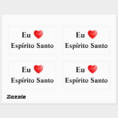 Adesivo eu amo Espírito Santo 長方形シール (シート)