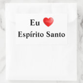 Adesivo eu amo Espírito Santo 長方形シール (バッグ)