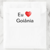 Adesivo eu amo Goiânia 長方形シール (バッグ)