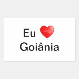 Adesivo eu amo Goiânia 長方形シール