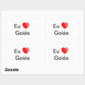 Adesivo Eu amo Goiás 長方形シール (シート)