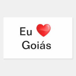 Adesivo Eu amo Goiás 長方形シール