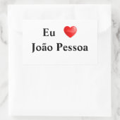 Adesivo eu amo João Pessoa 長方形シール (バッグ)