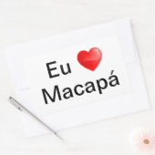 Adesivo eu amo Macapá 長方形シール (封筒)