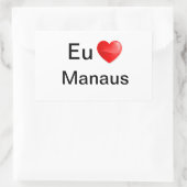 Adesivo eu amo Manaus 長方形シール (バッグ)