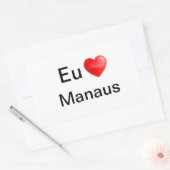 Adesivo eu amo Manaus 長方形シール (封筒)