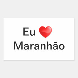 Adesivo eu amo Maranhão 長方形シール