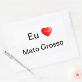 Adesivo eu amo Mato Grosso 長方形シール (封筒)