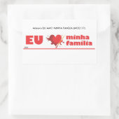 Adesivo Eu amo minha familia 長方形シール (バッグ)