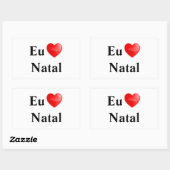 Adesivo eu amo Natal 長方形シール (シート)