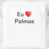 Adesivo eu amo Palmas 長方形シール (バッグ)