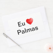Adesivo eu amo Palmas 長方形シール (封筒)