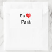 Adesivo eu amo Pará 長方形シール (バッグ)