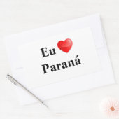 Adesivo eu amo Paraná 長方形シール (封筒)