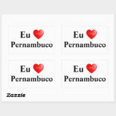 Adesivo eu amo Pernambuco 長方形シール (シート)
