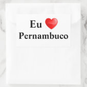 Adesivo eu amo Pernambuco 長方形シール (バッグ)