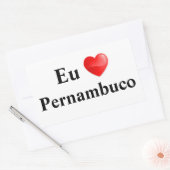 Adesivo eu amo Pernambuco 長方形シール (封筒)