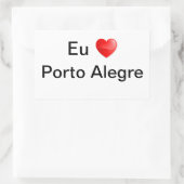 Adesivo eu amo Porto Alegre 長方形シール (バッグ)