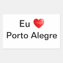 Adesivo eu amo Porto Alegre