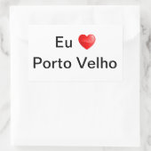 Adesivo eu amo Porto Velho 長方形シール (バッグ)