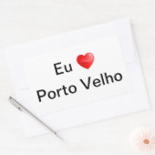 Adesivo eu amo Porto Velho 長方形シール (封筒)