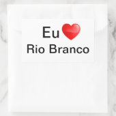 Adesivo eu amo Rio Branco 長方形シール (バッグ)