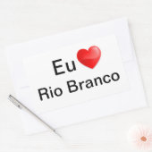 Adesivo eu amo Rio Branco 長方形シール (封筒)