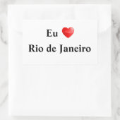 Adesivo eu amo Rio de Janeiro 長方形シール (バッグ)