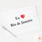 Adesivo eu amo Rio de Janeiro 長方形シール (封筒)
