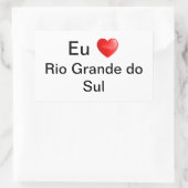Adesivo eu amo Rio Grande do Sul 長方形シール (バッグ)
