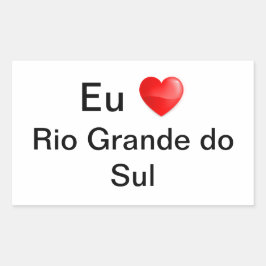 Adesivo eu amo Rio Grande do Sul 長方形シール