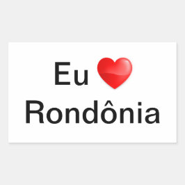 Adesivo eu amo Rondônia 長方形シール