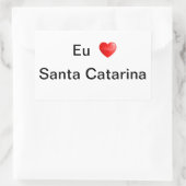 Adesivo eu amo Santa Catarina 長方形シール (バッグ)