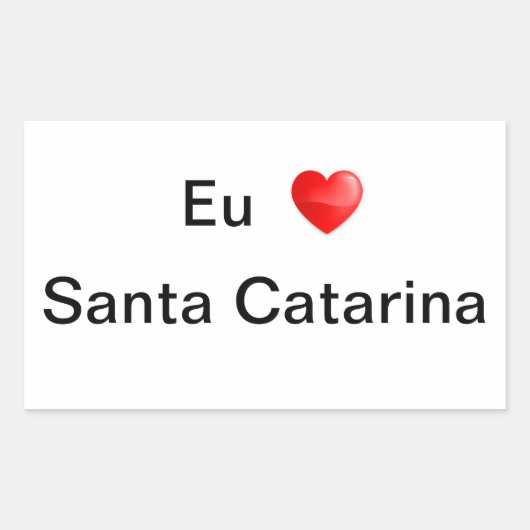 Adesivo eu amo Santa Catarina 長方形シール (正面)