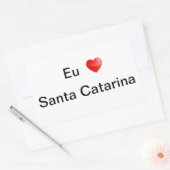 Adesivo eu amo Santa Catarina 長方形シール (封筒)